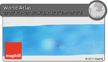 Physical Panoramic Map of the Area around 22° 33' 23" S, 5° 10' 30" E