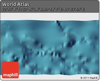 Satellite 3D Map of the Area around 22° 33' 23" S, 60° 25' 29" E