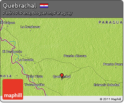 Physical 3D Map of Quebrachal