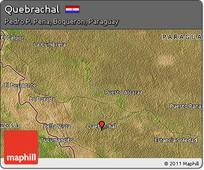 Satellite 3D Map of Quebrachal