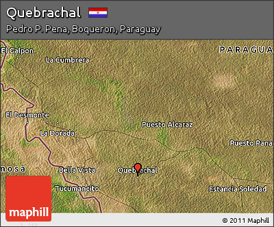 Satellite 3D Map of Quebrachal