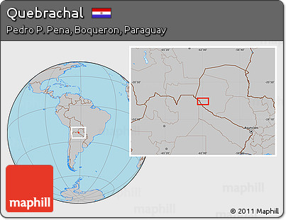 Gray Location Map of Quebrachal