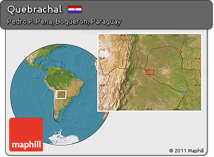 Satellite Location Map of Quebrachal