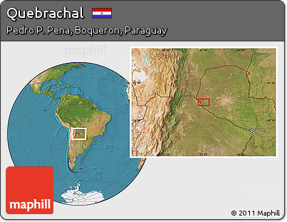 Satellite Location Map of Quebrachal