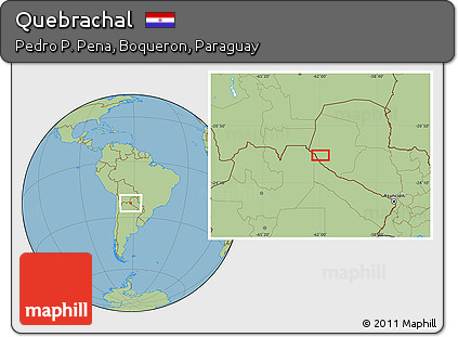 Savanna Style Location Map of Quebrachal