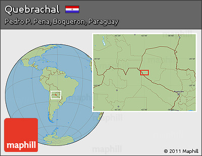 Savanna Style Location Map of Quebrachal