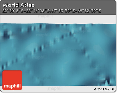 Satellite 3D Map of the Area around 22° 33' 23" S, 68° 4' 29" E