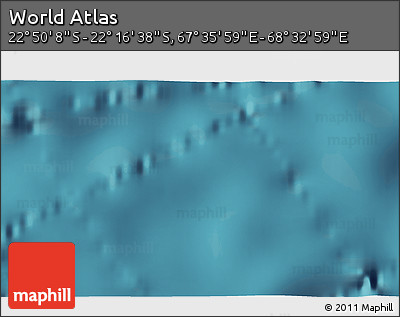 Satellite 3D Map of the Area around 22° 33' 23" S, 68° 4' 29" E