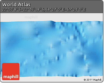 Physical 3D Map of the Area around 22° 33' 23" S, 68° 55' 30" E