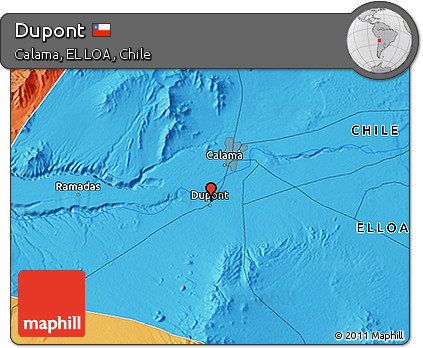 Political 3D Map of Dupont