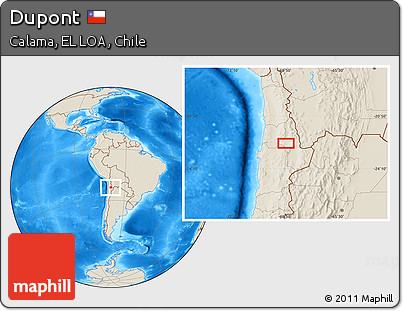 Shaded Relief Location Map of Dupont