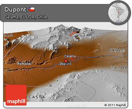 Physical Panoramic Map of Dupont