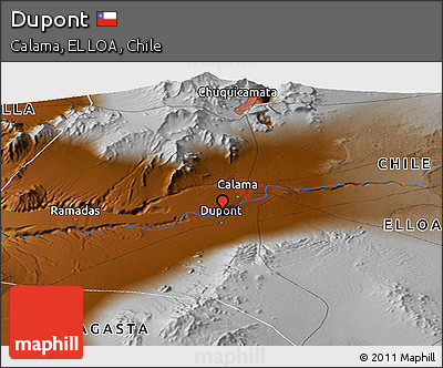 Physical Panoramic Map of Dupont