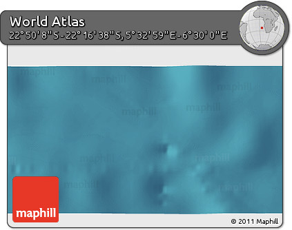 Satellite 3D Map of the Area around 22° 33' 23" S, 6° 1' 30" E