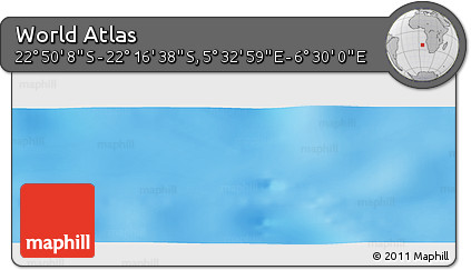 Physical Panoramic Map of the Area around 22° 33' 23" S, 6° 1' 30" E