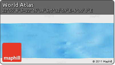 Physical Panoramic Map of the Area around 22° 33' 23" S, 6° 1' 30" E