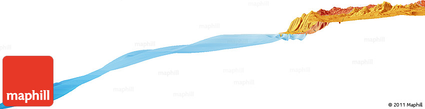 Political Horizon Map of the Area around 22° 33' 23" S, 70° 28' 29" W