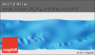 Physical Panoramic Map of the Area around 22° 33' 23" S, 71° 28' 29" E