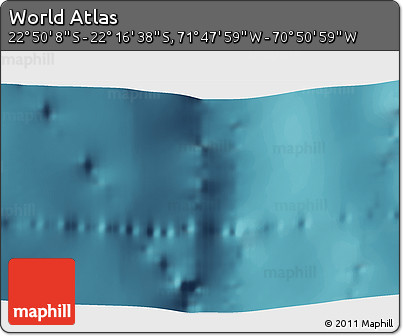 Satellite 3D Map of the Area around 22° 33' 23" S, 71° 19' 29" W