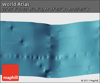 Satellite 3D Map of the Area around 22° 33' 23" S, 71° 19' 29" W