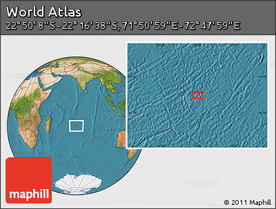 Satellite Location Map of the Area around 22° 33' 23" S, 72° 19' 29" E