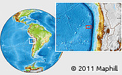 Physical Location Map of the area around 22° 33' 23" S, 72° 10' 30" W