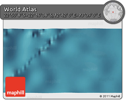 Satellite 3D Map of the Area around 22° 33' 23" S, 73° 10' 30" E