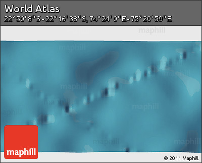 Satellite 3D Map of the Area around 22° 33' 23" S, 74° 52' 30" E