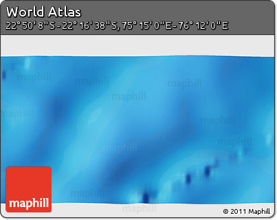 Physical 3D Map of the Area around 22° 33' 23" S, 75° 43' 29" E