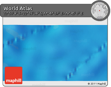 Physical 3D Map of the Area around 22° 33' 23" S, 78° 16' 30" E