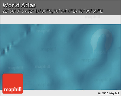Satellite 3D Map of the Area around 22° 33' 23" S, 79° 7' 30" E