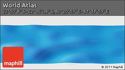Physical Panoramic Map of the Area around 22° 33' 23" S, 80° 49' 29" E