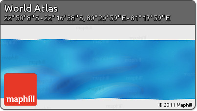Physical Panoramic Map of the Area around 22° 33' 23" S, 80° 49' 29" E