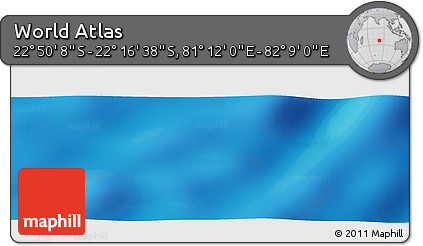 Physical Panoramic Map of the Area around 22° 33' 23" S, 81° 40' 30" E
