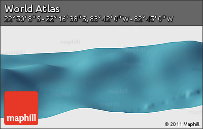 Satellite Panoramic Map of the Area around 22° 33' 23" S, 83° 13' 29" W