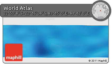 Physical Panoramic Map of the Area around 22° 33' 23" S, 84° 13' 29" E