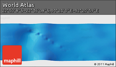 Physical Panoramic Map of the Area around 22° 33' 23" S, 91° 52' 30" E