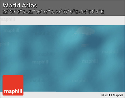 Satellite 3D Map of the Area around 22° 33' 23" S, 94° 25' 30" E