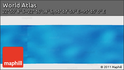 Physical Panoramic Map of the Area around 22° 33' 23" S, 95° 16' 30" E