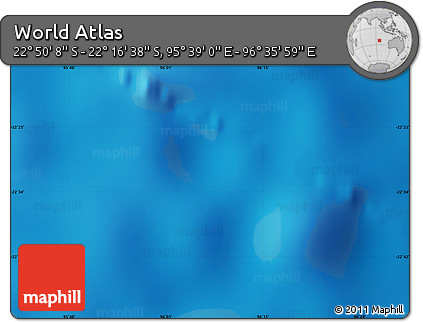 Physical Map of the Area around 22° 33' 23" S, 96° 7' 30" E