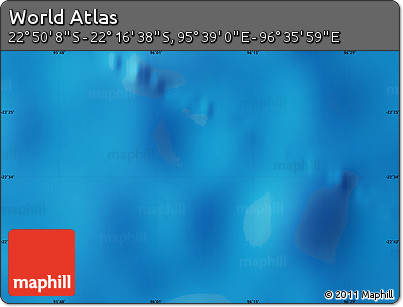 Physical Map of the Area around 22° 33' 23" S, 96° 7' 30" E
