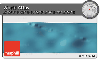 Satellite Panoramic Map of the Area around 22° 33' 23" S, 96° 7' 30" E