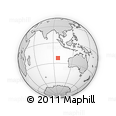 Outline Map of the Area around 22° 33' 23" S, 96° 58' 29" E, rectangular outline