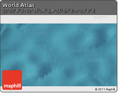 Satellite 3D Map of the Area around 22° 33' 23" S, 9° 25' 30" E