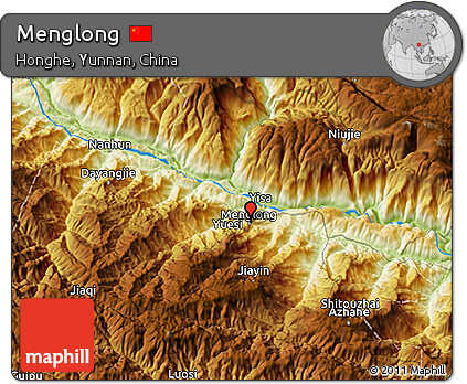 Physical 3D Map of Menglong
