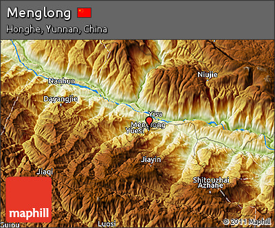Physical 3D Map of Menglong