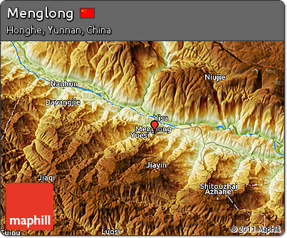Physical 3D Map of Menglong