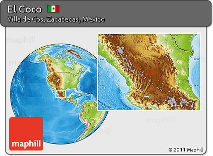 Physical Location Map of El Coco