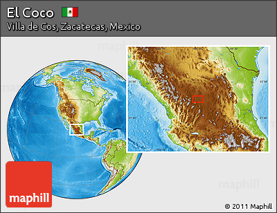 Physical Location Map of El Coco