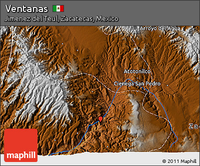 Physical 3D Map of Ventanas